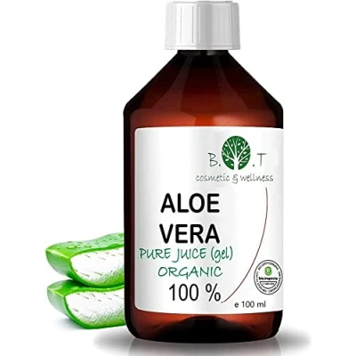 Afbeelding van Biologisch aloë verasap 99,99% Koudgeperst, echt, vloeibaar, zonder verdikkingsmiddelen 100 ml