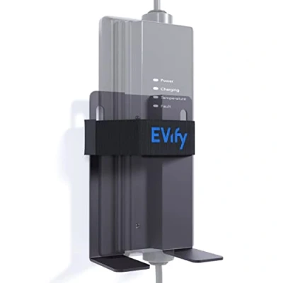 Afbeelding van EVify Type 2 wandhouder Schuko oplader robuuste kabelhouder van roestvrij staal compatibel met Juice Booster &amp; NRGkick E bike