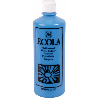 Afbeelding van Talens Ecola plakkaatverf flacon van 1000 ml, lichtblauw