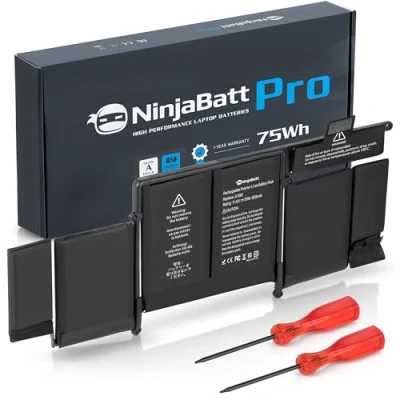 Afbeelding van NinjaBatt Battery A1582 A1493 for Apple MacBook Pro Retina 13A1502 [2013 2014 2015 Years] High Capacity [71.8Wh/11.43V]