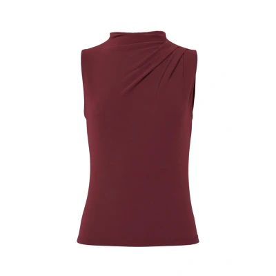 Afbeelding van PIECES Dames Pcmadison Sl Draped Noos Bc Top, tawny port, XS
