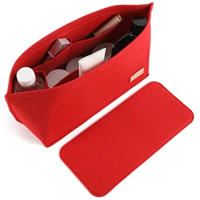 Afbeelding van Doxo Tasorganizer inzet Handtas &amp; Tote Vilt Tas past in L Neverfull GM Basisvormer 2 delige Set (X Large, Rood Combinatie)