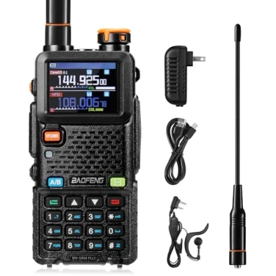 Afbeelding van BAOFENG UV 5RM PLUS GPS Ham Radio Handheld, 10W Long Range Two Way Multi Band met 1,77 Kleurenscherm, 2500mAh Batterij, 640CH 10 Zones, Airband, voor Avontuur, Groepsgesprekken