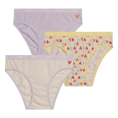 Afbeelding van DIM Meisjesbroekjes, zacht, comfortabel, katoen, 3 stuks, Set mooi hart, 16 Jaren