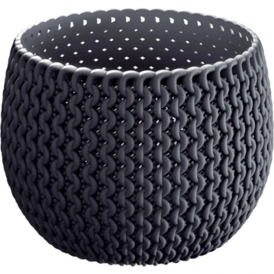 Afbeelding van Prosperplast Bloempot Splofy antraciet 1400 ml 18 cm