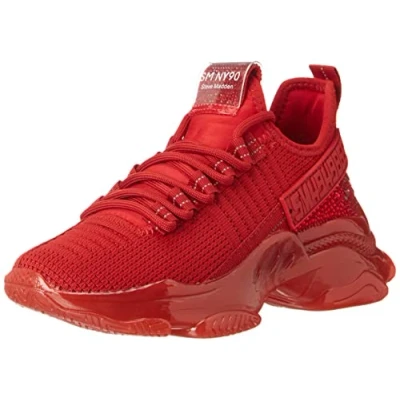 Afbeelding van Steve Madden Maxima Sneaker voor dames, Rood, 38 EU
