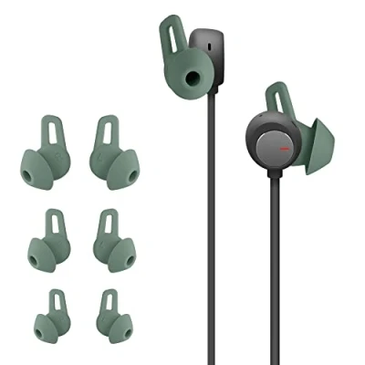 Afbeelding van kwmobile 6x cover voor in ear oortjes geschikt Huawei FreeLace Pro Vervangende oordopjes van siliconen groen 3 maten