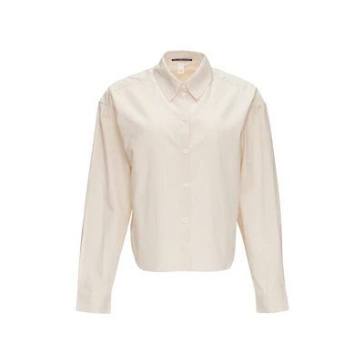 Afbeelding van QS Gestreiftes Overhemdblouse, Dames, Maat: 38, Creme