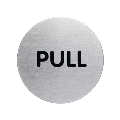 Afbeelding van Durable 490165 Zelfklevende pictogram rond tekst &quot;pull&quot; met een diameter van 65mm