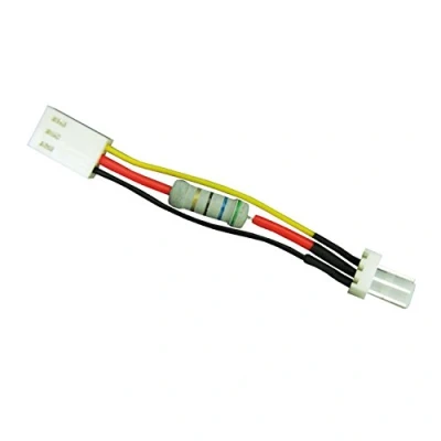 Afbeelding van AABCOOLING C10 cable that allows to lower the supply voltage of fan with a 3 pin connector, 56 ohm resistor reduce from 12V 7V.