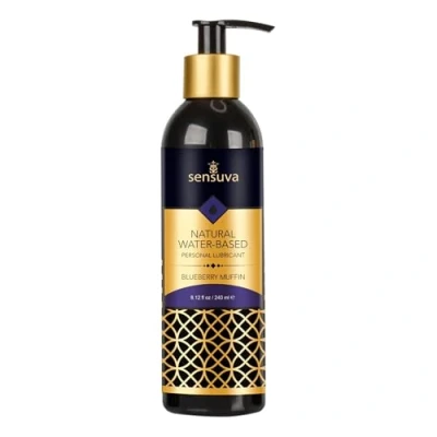 Afbeelding van Sensuva Natural Waterbasis Glijmiddel Bosbessen Muffin 240 ml