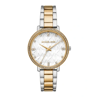 Afbeelding van Michael Kors Analoog kwartshorloge voor dames, met roestvrijstalen armband MK4918, Meerkleurig