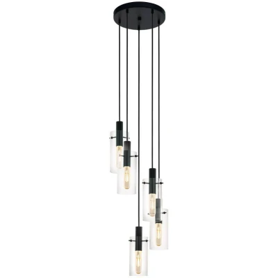 Afbeelding van EGLO hanglamp Montefino 5 lichts zwart