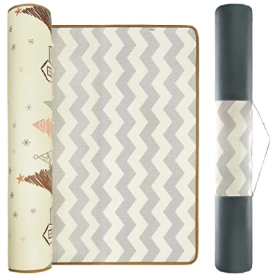 Afbeelding van Mamabrum Baby Kruipmat Tapijt Speelmat, 150 X 180 2,0 Cm, Niet Giftige Vloermat Verdikte Vergrote Schuimmat Opgerold Waterdicht Antislip Draagbaar, Bos