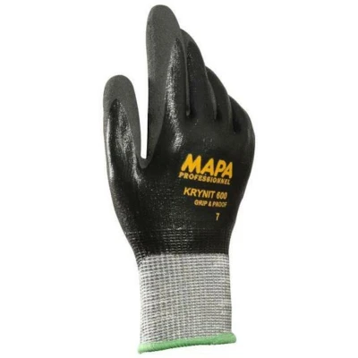 Afbeelding van MAPA 600 handschoenen krytech nitril zwart paar 34600038