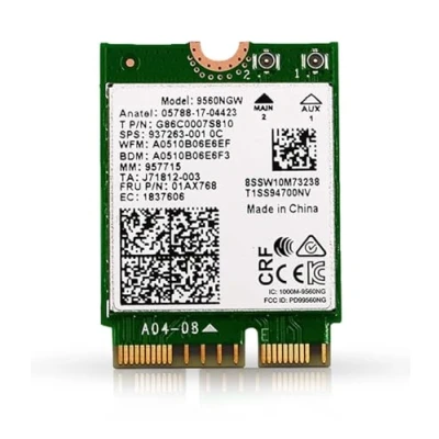 Afbeelding van AC9560 CNVio Upgrade to Wi Fi 5 Wireless AC 1.73 Gbps Bluetooth 5.1 Support M.2 Dual Band 802.11ac No vPro 9560NGW (AC9560)