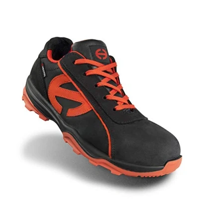 Afbeelding van Heckel Unisex 6260345 Run R 300 Low Safety Trainers, maat 45 werkschoenen, zwart oranje, EU
