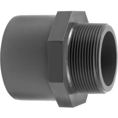 Afbeelding van Druk PVC puntstuk 63/75mm x 2/1/2&quot; 16 bar
