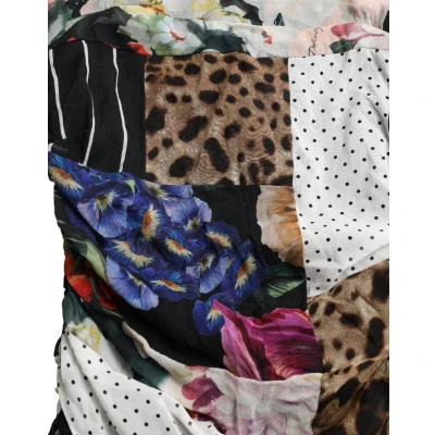 Afbeelding van Patchwork Floral Leopard Midi Jurk