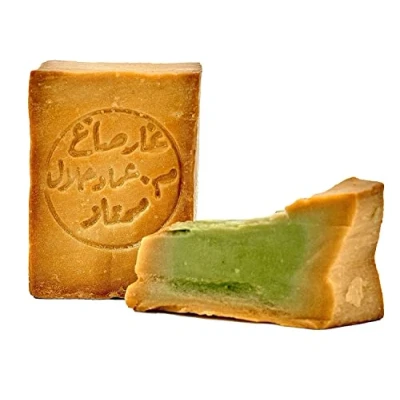 Afbeelding van Aleppo zeep 80% olijfolie 20% laurierolie vegan handgemaakt Olivier Laurierzeep Traditionele Orient Recept