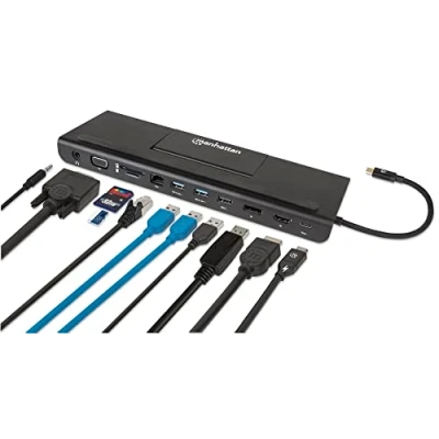 Afbeelding van Manhattan Usb C Dock/Hub With Card Reader And Mst, Ports (X9):, 153478