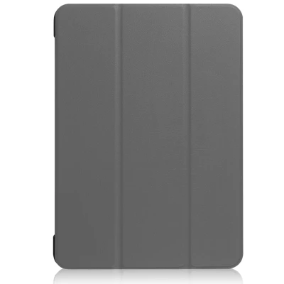 Afbeelding van Apple iPad Pro 10.5 Hoes: iMoshion Trifold Bookcase Grijs Kunstleder Tablet Hoezen