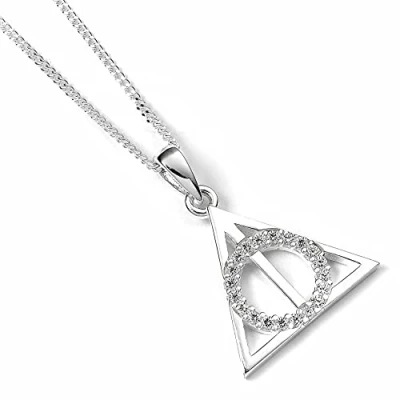 Afbeelding van The Carat Shop Harry Potter Sterling zilveren Dodenhulde ketting met kristallen