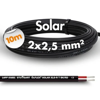 Afbeelding van LappKabel 10 m band Lapp ÖLFLEX Solar XLS R T 2 x 2,5 mm² BK/RD zonnekabel dubbele kabel
