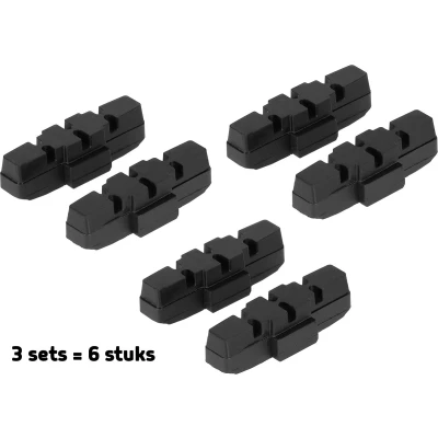 Afbeelding van Magura remblokken velgrem 50mm 3 sets 6 stuks hydraulisch remblok geschikt voor stadsfiets en mountainbike zwart compatibel met HS33 HS11