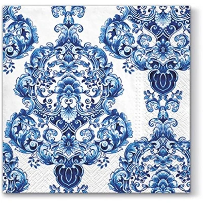 Afbeelding van 20 servetten porselein design/patroon/ornamenten 33x33cm