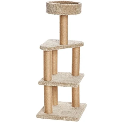 Afbeelding van Amazon Basics Kattenboom met krabpalen, groot, beige