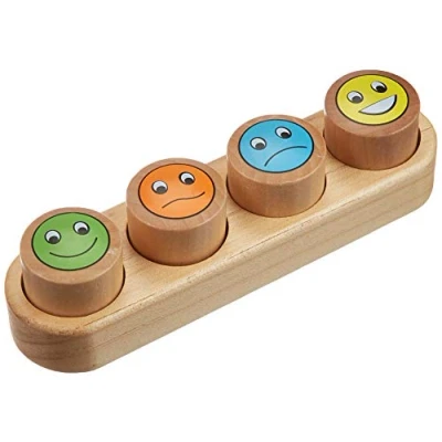 Afbeelding van Crea Stempelset Smiley met 4 smile stempels