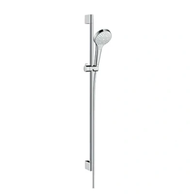 Afbeelding van Hansgrohe croma select s multi glijstangset 90 cm bestaande uit handdouche glijstang 90cm en doucheslang 1600 wit chroom 26570400