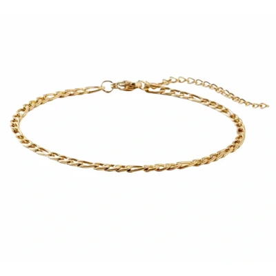 Afbeelding van Aurélia Elegante Minimalistische Armband in Goudkleurig Roestvrij Staal met Verstelbare Fijne Schakelarmband Tijdloze Luxe voor Elke Gelegenheid Goud