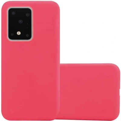 Afbeelding van Cadorabo Hoesje geschikt voor Samsung Galaxy S20 ULTRA in CANDY ROOD Beschermhoes TPU silicone Case Cover