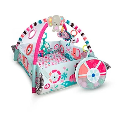 Afbeelding van Bright Starts, 5 in 1 speelkleed met speelboog, Your Way Ball Play roze