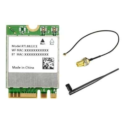 Afbeelding van Waveshare RTL8822CE Wireless NIC, 2.4G/5GHz Dual Band WiFi 5, BT5.0, High Speed and Low Latency, CG Core, Card