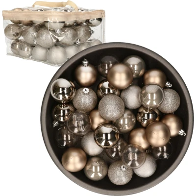 Afbeelding van Cosy @Home Kerstballen Champagne ø 6 cm 48 Stuks