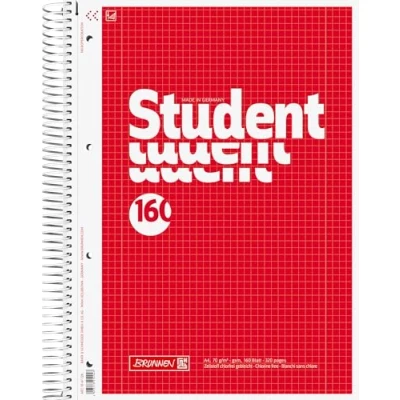Afbeelding van Brunnen Notepad, houtvrij papier, 70 g/m², A4, vierkant gerold met 2 margins, White160 vellen.