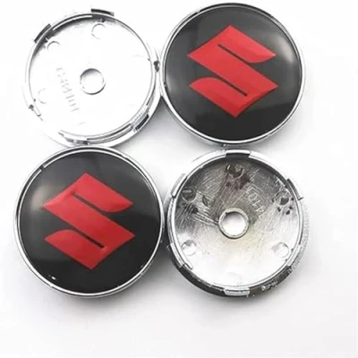 Afbeelding van 4 Stuks Auto Naafdoppen Voor Suzuki Swift SX4 Vitara Jimny S Croix 60mm,Velgdoppen Naafkappen,wieldoppen Naafdop,Auto Velgdeksel Styling Accessoires,Badge Wielnaafdoppen
