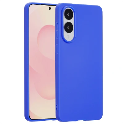 Afbeelding van Samsung Galaxy S25 Edge Hoesje Siliconen en TPU (zacht) imoshion Softcase/Backcover Blauw Telefoonhoesje