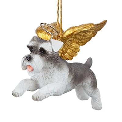 Afbeelding van Design Toscano JH170719 Ornament Ehre Cabot Schnauzer Miniatuur Ornamenten Vakantiehond Engel