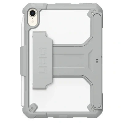 Afbeelding van Apple iPad Mini 6 (2021) Hoes: UAG Scout Healthcare met standaard en handriem Shockproof/Valbescherming Backcover Wit / Grijs Kunststof