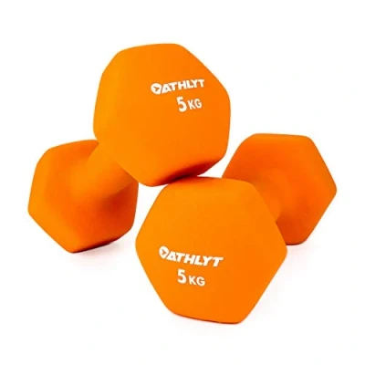 Afbeelding van Athlyt Neopreen haltergewichten, 2 x 5 kg, zwart
