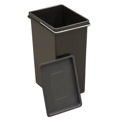 Afbeelding van Arregui CBZ00682T Kunststof emmer met deksel voor vuilnisemmer en recycling, 11 l, speciaal biologisch, compatibel Basic, Top, Round, Ecoclas Plus, zwart