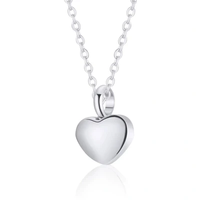 Afbeelding van Luxe Ashanger Hart Met Ketting Assieraad Zilverkleurig As Gedenksieraad Urn Incl. vuller