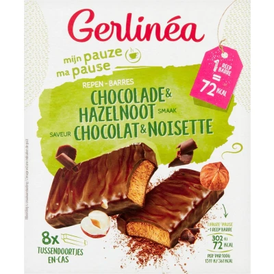 Afbeelding van Gerlinéa Reep Chocolade Hazelnoot 8ST