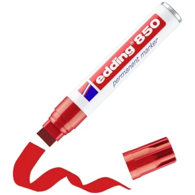 Afbeelding van edding 850/1 Permanent marker rood beitelvormige punt 5 16 mm blister