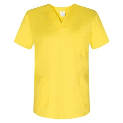 Afbeelding van MISEMIYA Kasack Unisex arts verpleegkundige uniform werkreiniging esthetische tandarts diergeneeskunde horeca Ref.817, Geel, XXL