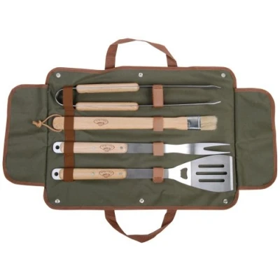 Afbeelding van Esschert Design BBQ Gereedschapset Groen